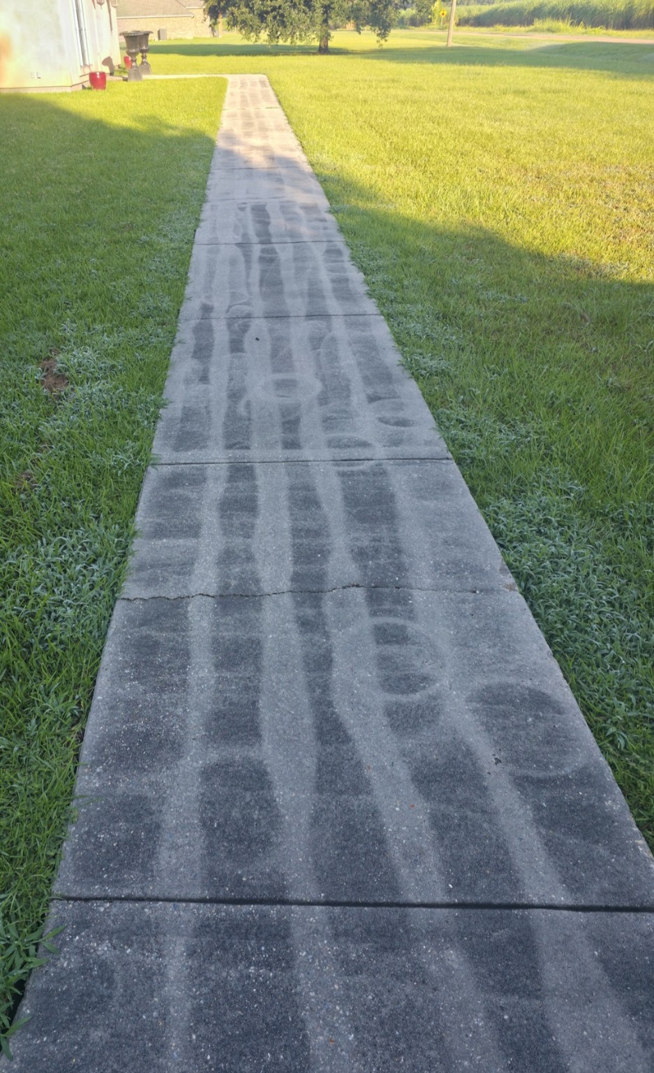 Walkway cleaning: before cleaning